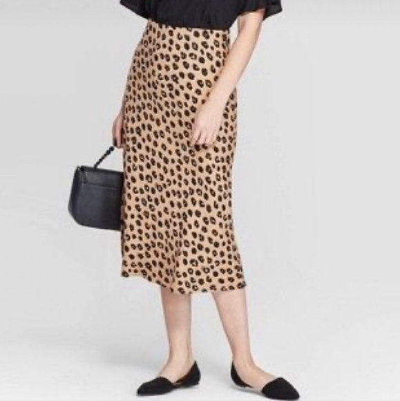 a new day Dresses & Skirts - Target a New Day Cheetah Leopard Animal Print Midi Skirt